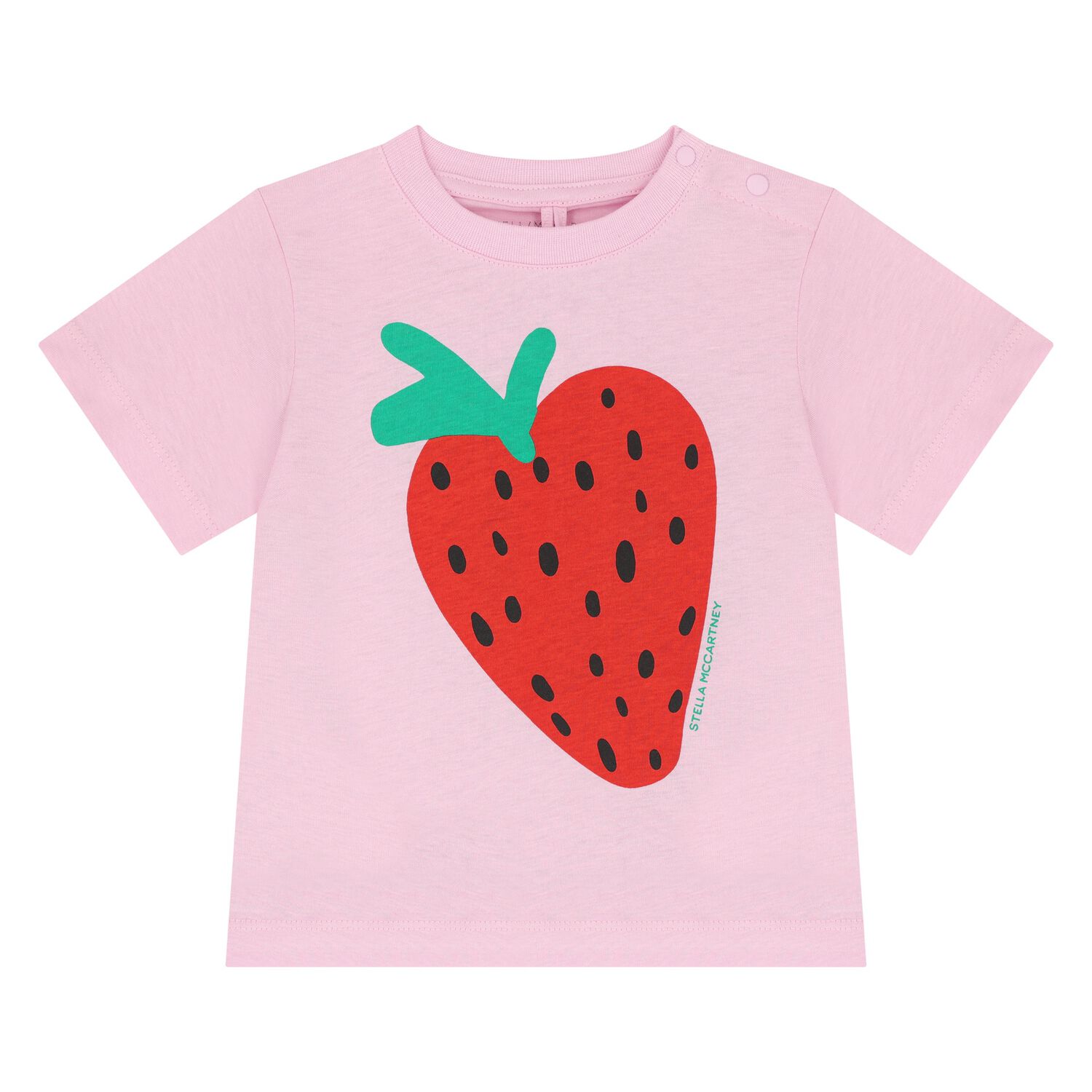 Younger Girls Pink Logo Strawberry T-Shirt, 1, hi-res image number null