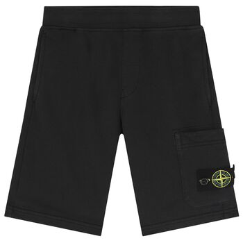 Boys Black Logo Shorts