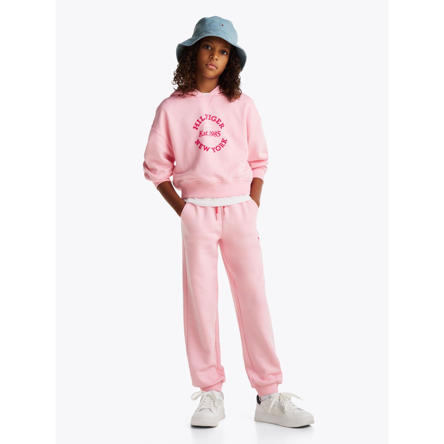 Girls Pink Logo Joggers, 1, hi-res image number null