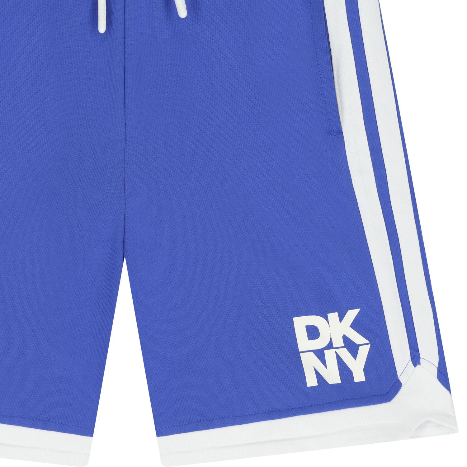 Blue & White Logo Shorts, 1, hi-res