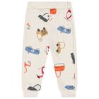 بنطلون رياضي أولاد رياضي باللون العاجي, 1, hi-res