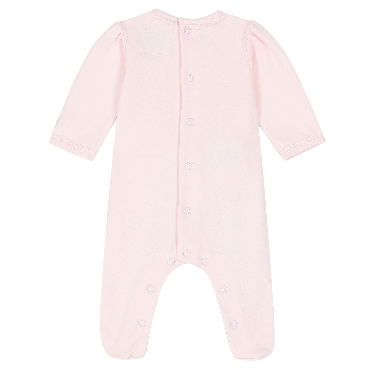Baby Girls Pink Embroidered Babygrow, 1, hi-res image number null