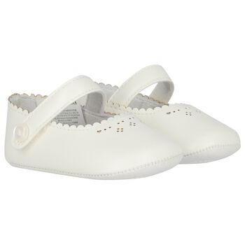 Baby Girls White Leather Pre Walker Shoes