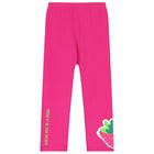 طقم ليجينز بنات بطبعه الفراوله باللون الابيض والوردى, 1, hi-res