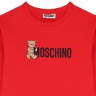 فستان بنات بالشعار بطبعه تيدى بير باللون الاحمر , 3, hi-res