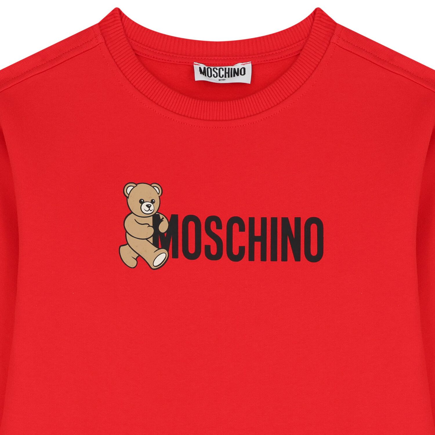 فستان بنات بالشعار بطبعه تيدى بير باللون الاحمر , 3, hi-res