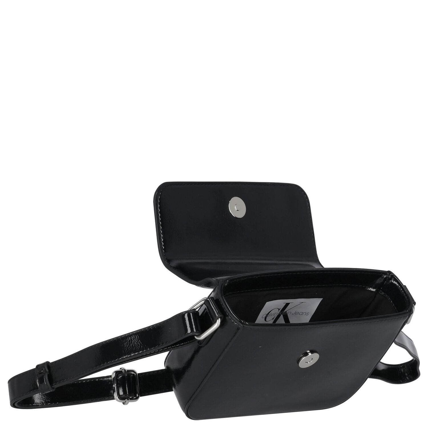 حقيبة بنات جلد باللون الأسود, 2, hi-res