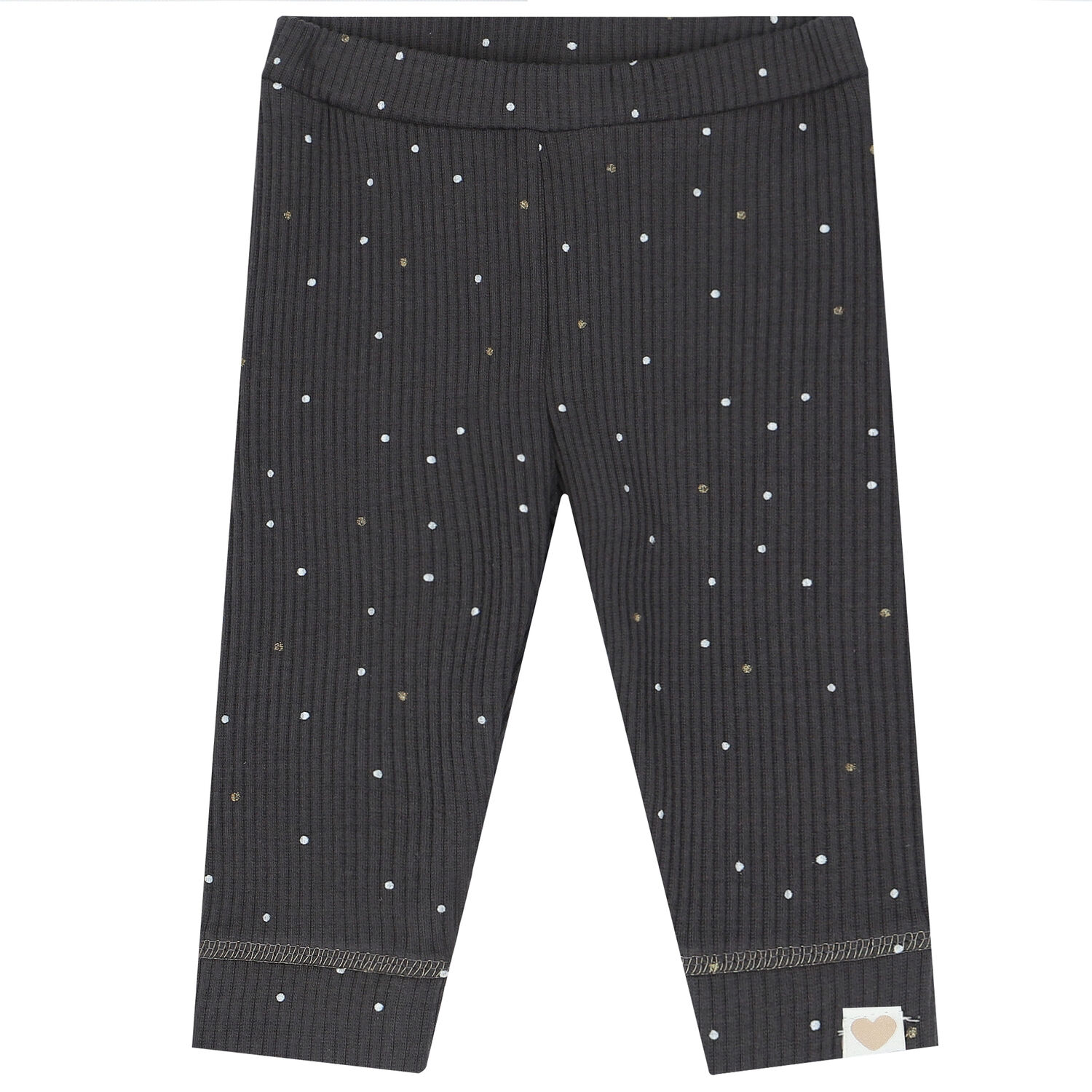 بنطال ضيق رمادي وعاجي للبنات الصغار (عبوة من قطعتين), 1, hi-res image number null