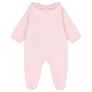 Baby Girls Pink Logo Babygrow