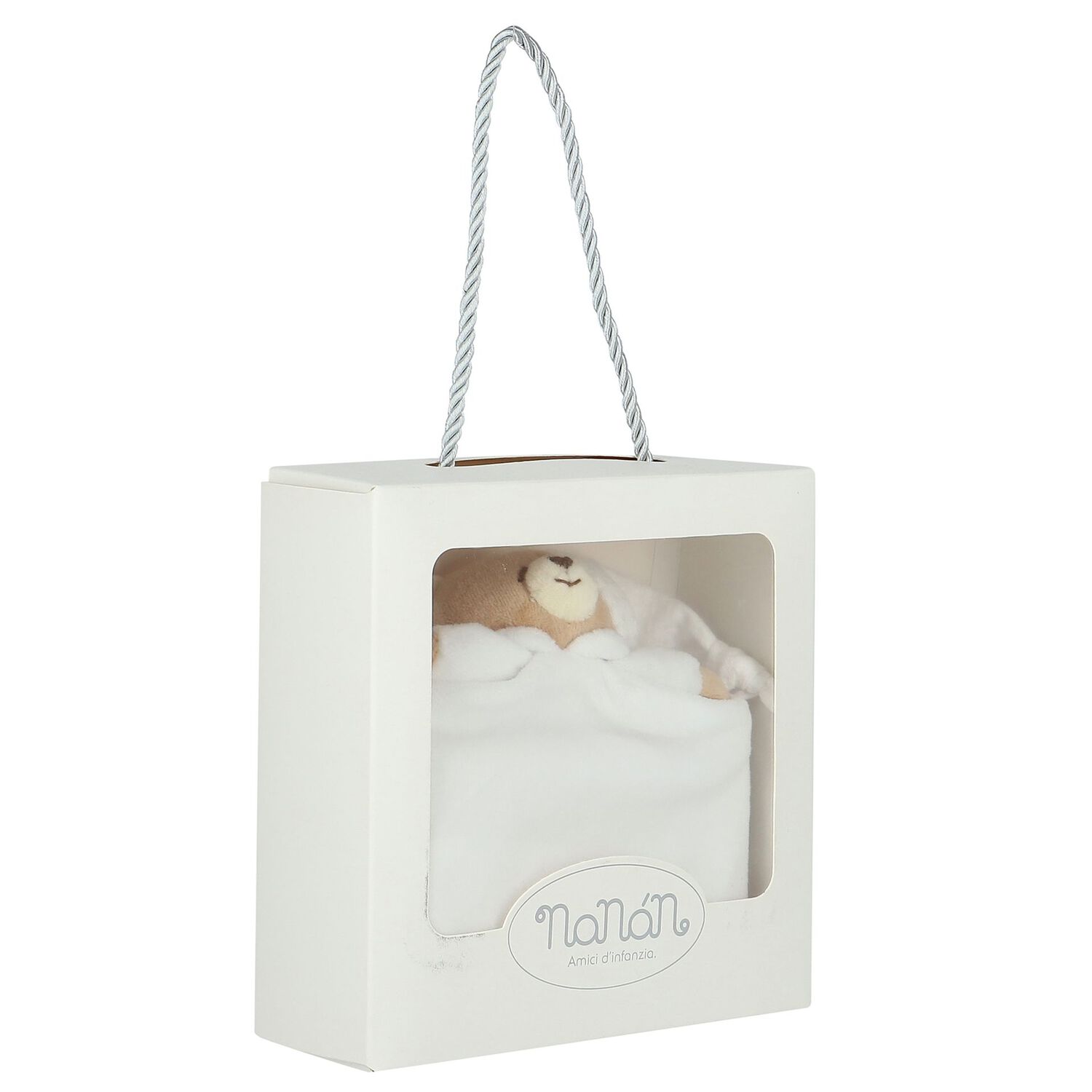 White Teddy Bear Baby Doudou Comforter, 1, hi-res image number null