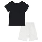 Boys Black & Grey Shorts Set, 1, hi-res