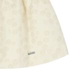 Girls White & Gold Floral Jacquard Dress, 1, hi-res