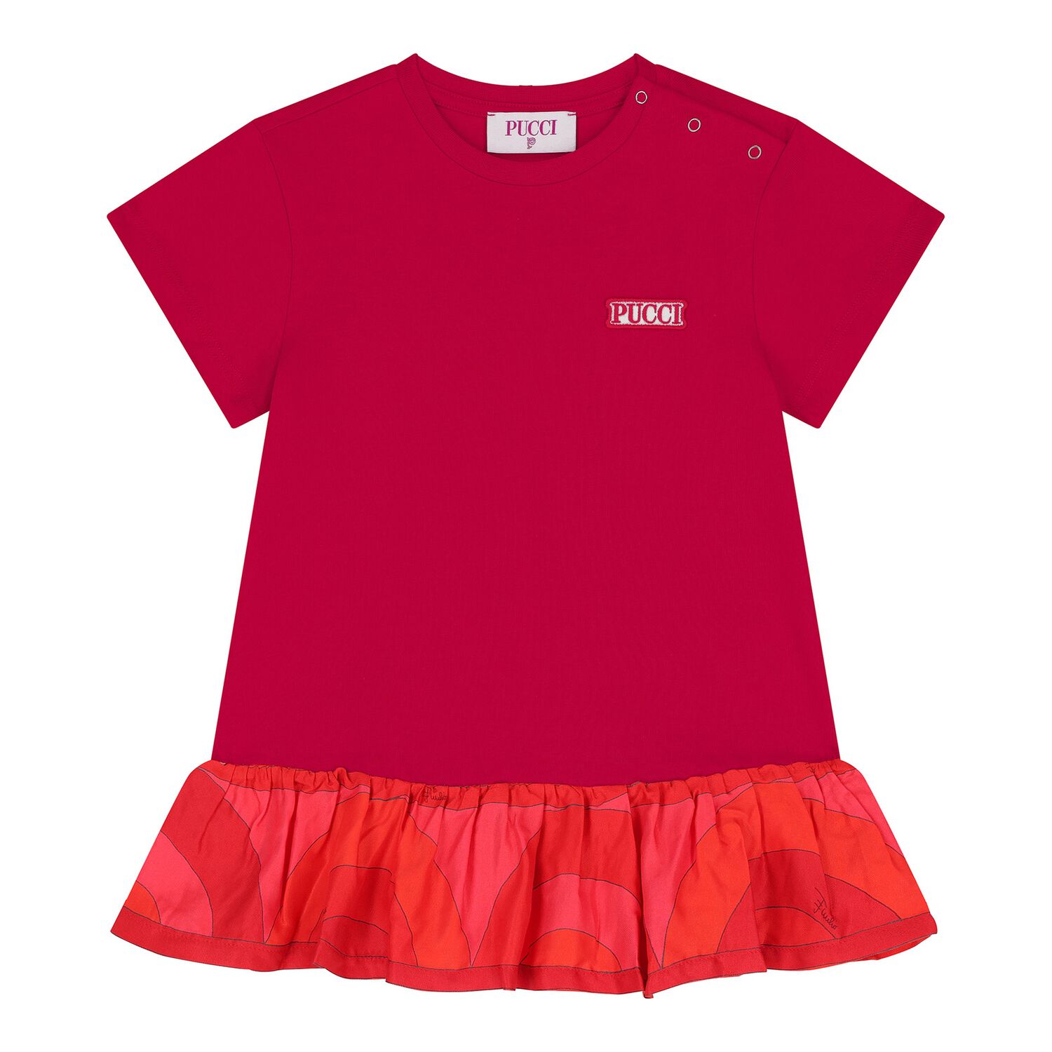 Younger Girls Red Logo Dress, 1, hi-res