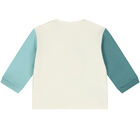 Baby Boys Ivory & Aqua Tracksuit, 1, hi-res