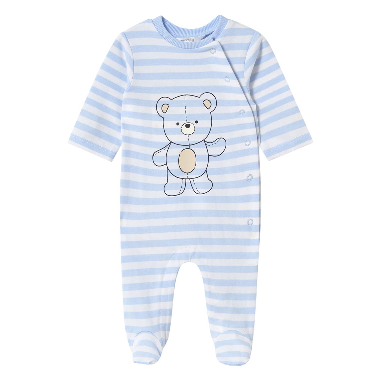 Baby Boys Blue Teddy Bear Babygrows ( 2-Pack ), 2, hi-res