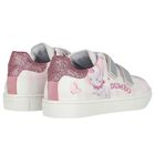 Girls Pink & White Disney Trainers, 1, hi-res