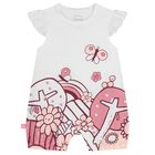 رومبير مزين بالفراشات للفتيات الصغيرات باللون الأبيض, 1, hi-res