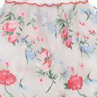 Girls Ivory & Pink Embroidered Tulle Dress , 1, hi-res