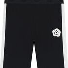 Girls Black Flower Logo Leggings, 1, hi-res