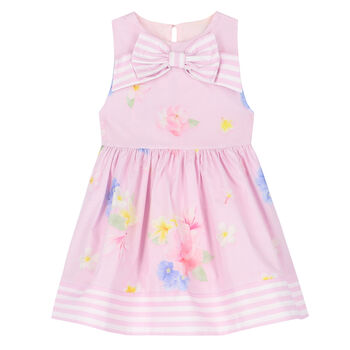 Girls Pink Floral Dress