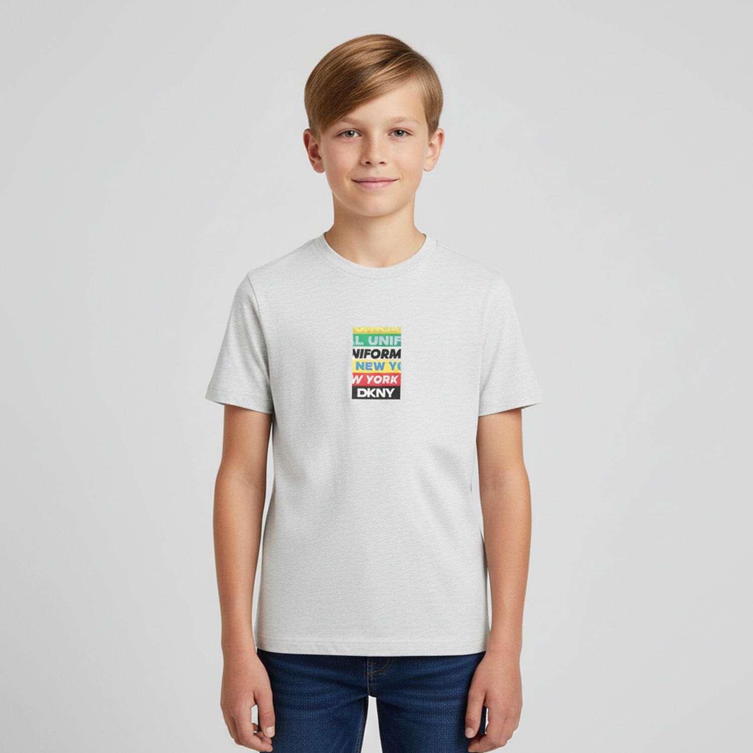 Boys Grey Logo T-Shirt, 1, hi-res