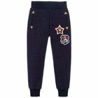 Girls Navy Blue Joggers, 1, hi-res