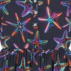 Girls Navy Blue Starfish Dress, 1, hi-res