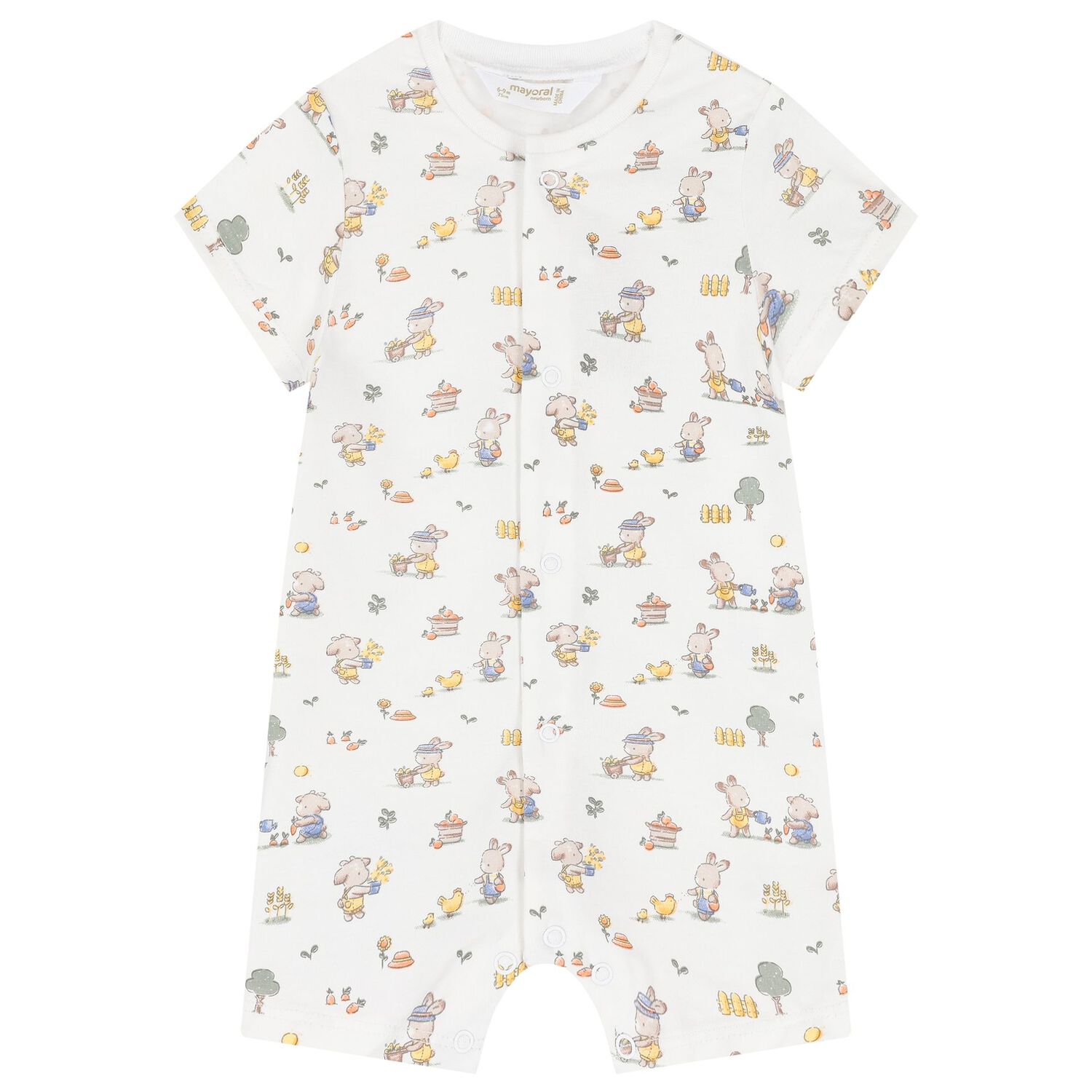 Baby Boys White & Yellow Rompers ( 2-Pack ), 1, hi-res