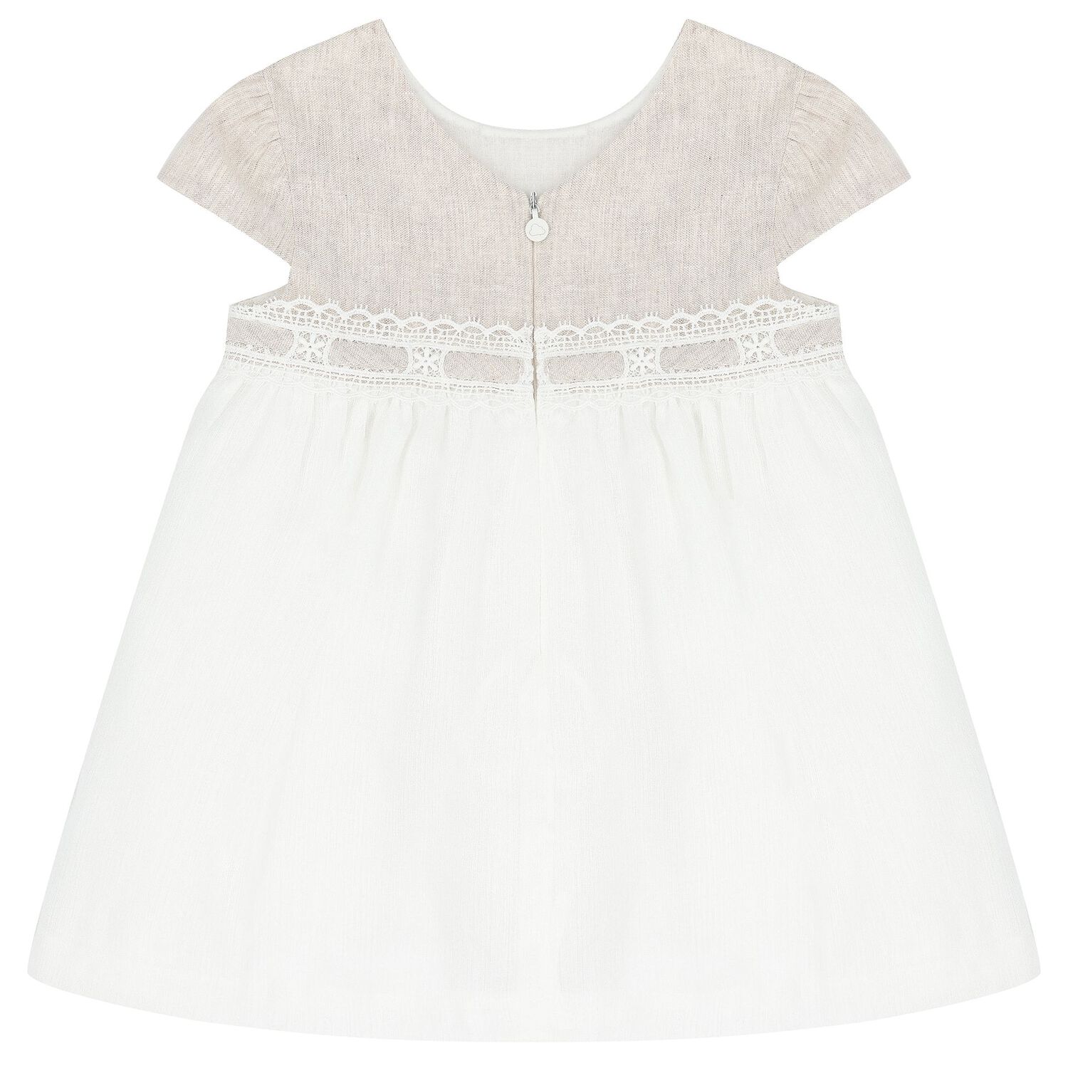 Baby Girls Beige & Ivory Dress Set, 1, hi-res