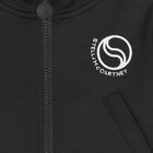 Girls Black Logo Zip Up Top, 1, hi-res