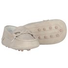 Baby Boys Beige Leather Pre Walker Moccasins, 2, hi-res