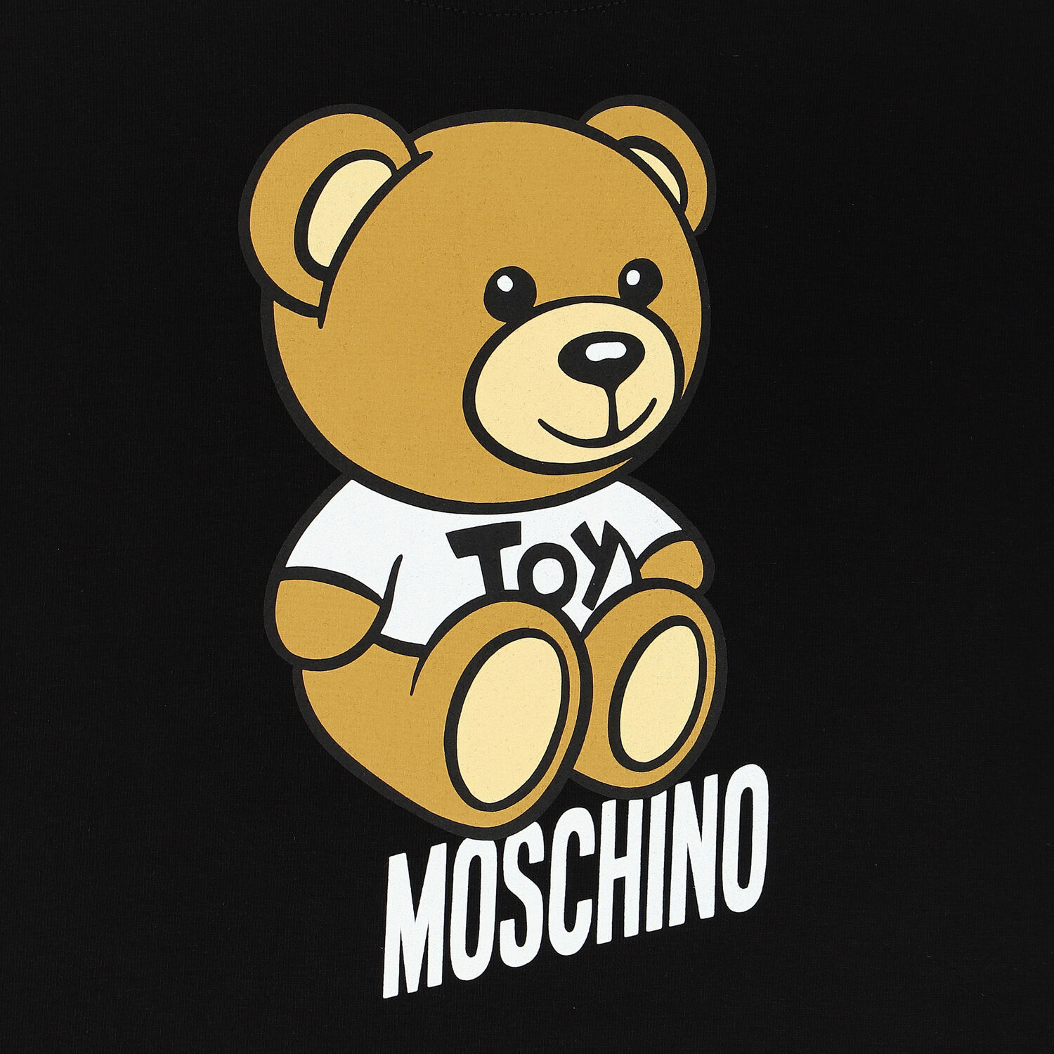 Girls Black Teddy Bear Logo Dress, 4, hi-res image number null