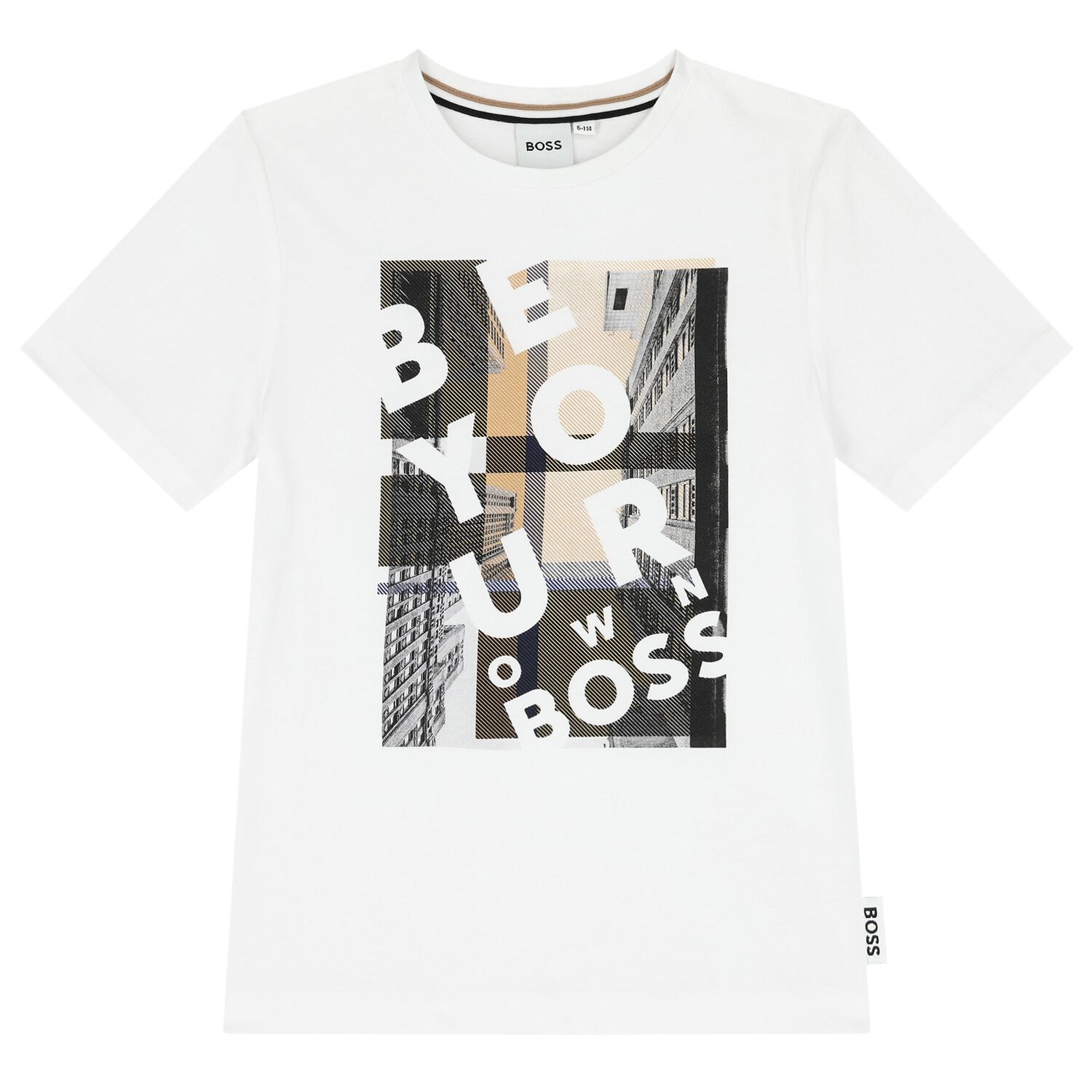 Boys White Logo T-Shirt, 1, hi-res image number null