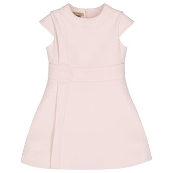 Girls Pink Crepe Dress