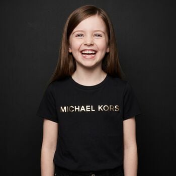 Girls Black Logo T-Shirt