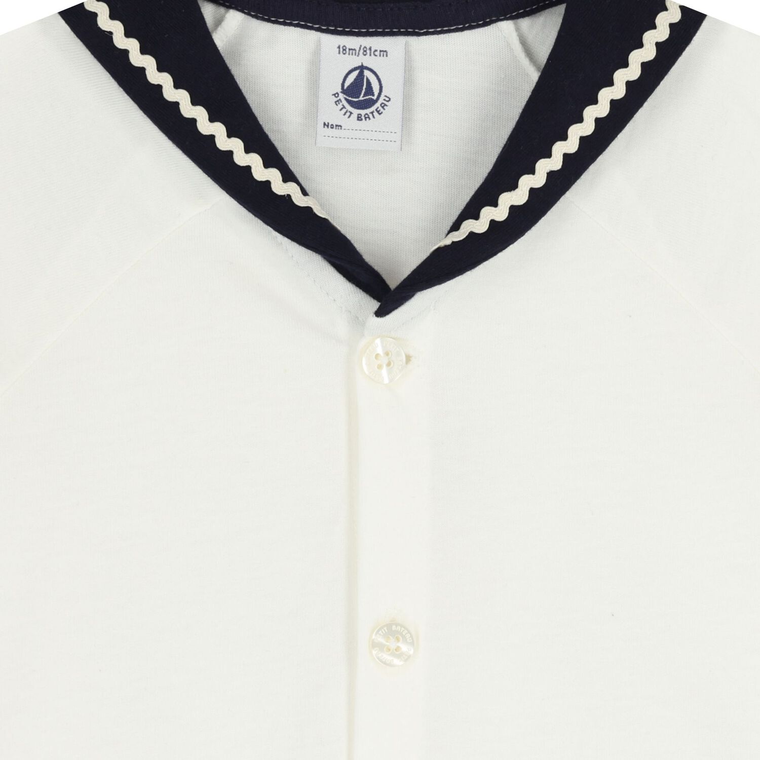 طقم بلوزة أطفال باللون الكحلي والأبيض للبنات , 1, hi-res