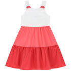 Girls Pink & White Dress, 1, hi-res