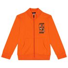 Boys Orange & Black Logo Tracksuit, 1, hi-res