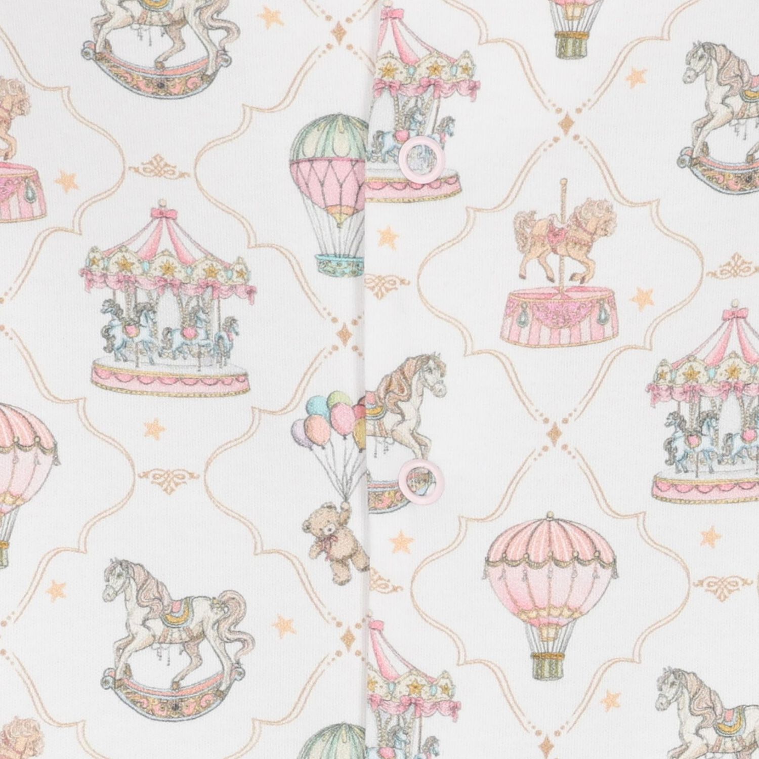 Baby Girls Pink & White Carousel & Hot Air Balloon Babygrow Gift Set, 1, hi-res image number null