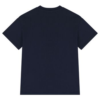 Navy Blue Teddy Bear Logo T-Shirt