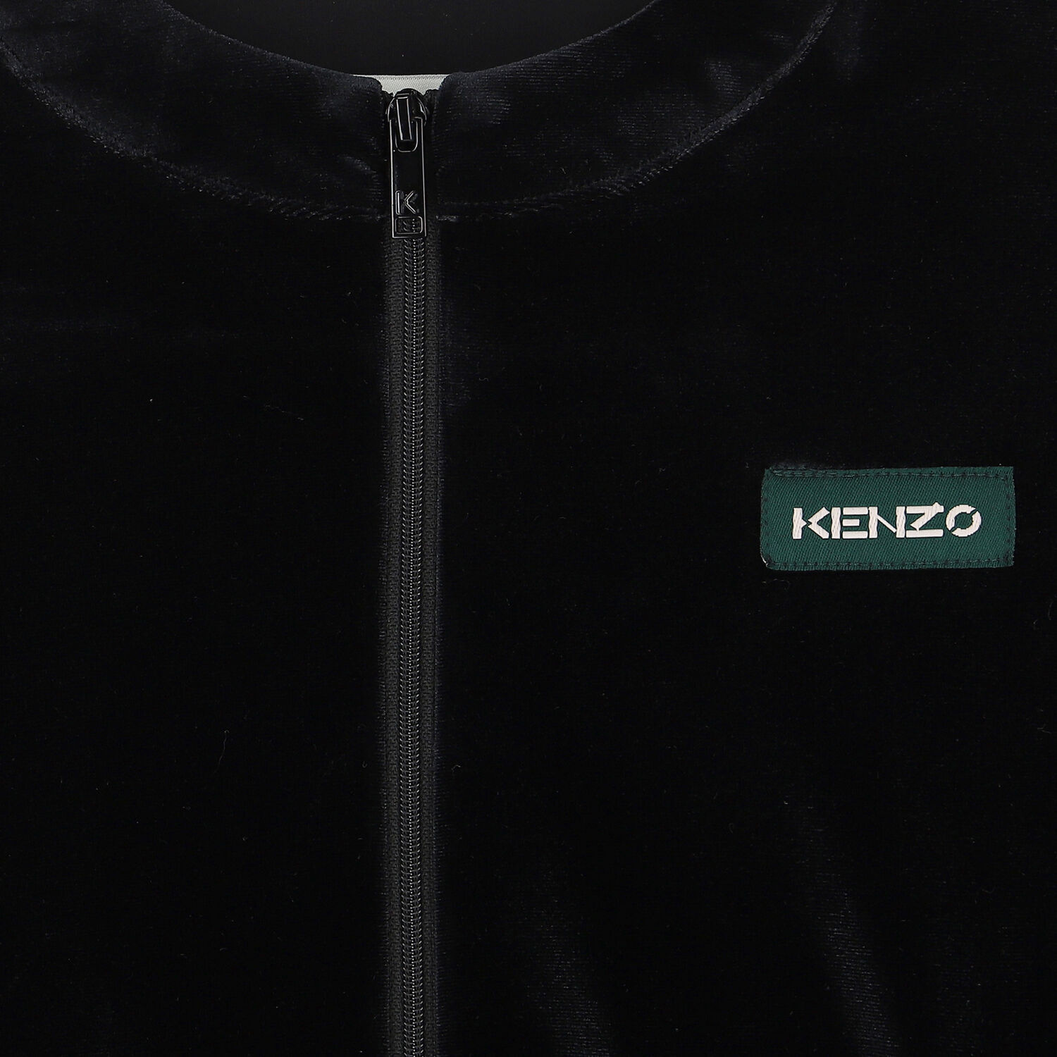 توب بسحاب بالشعار باللون الاسود للبنات, 1, hi-res