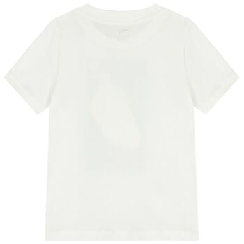 تيشيرت بالشعار باللون الابيض للاولاد