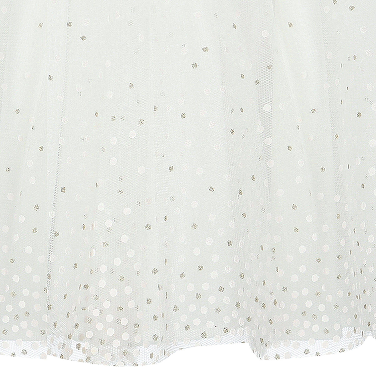 Girls White Tulle Skirt, 1, hi-res