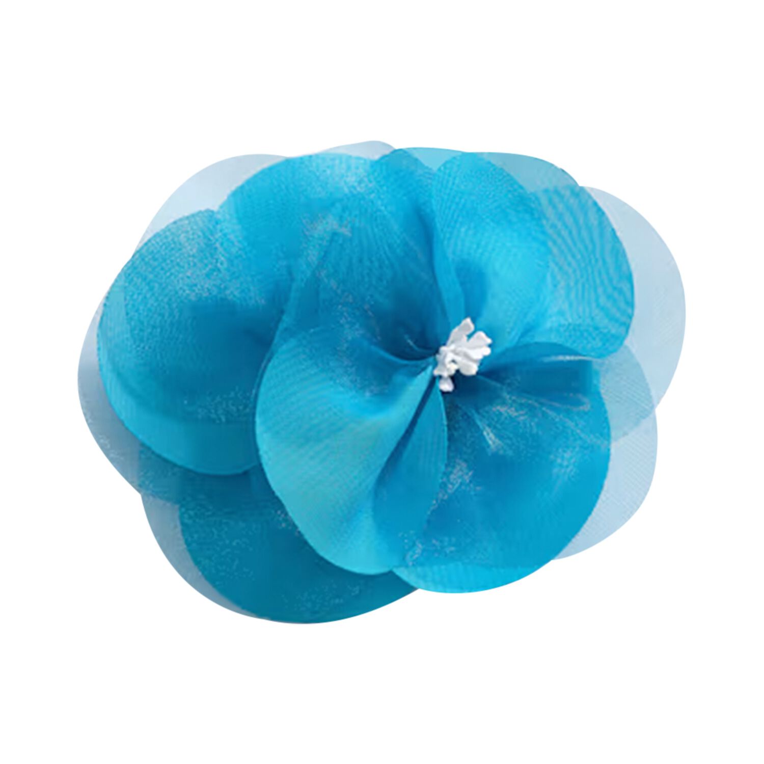 Girls Blue Flower Hairclip, 1, hi-res