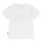 Younger Boys White Logo T-Shirt, 1, hi-res