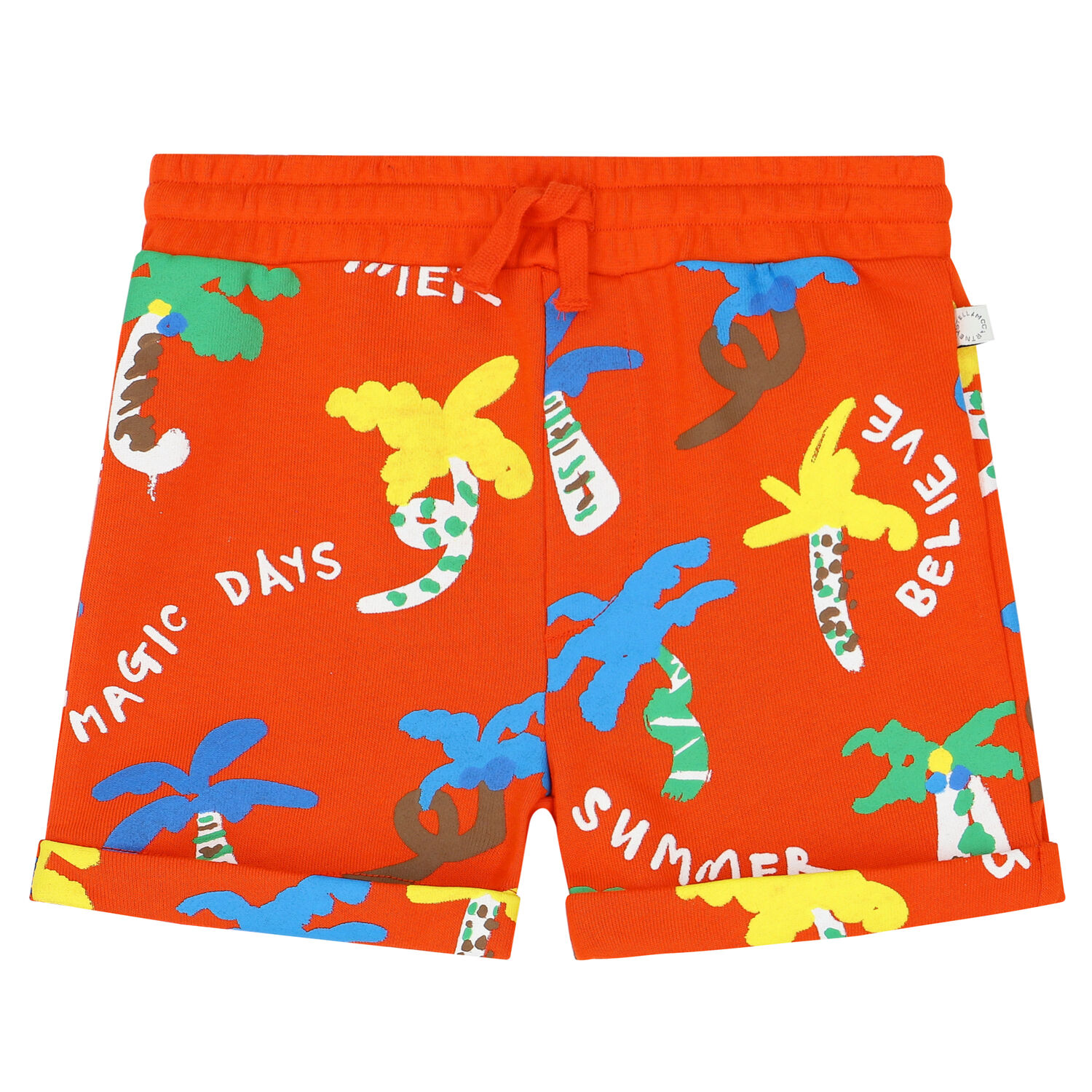 Younger Boys Red Graphic Shorts, 1, hi-res