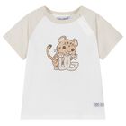 Baby Boys Ivory & Beige Leopard T-Shirt, 1, hi-res