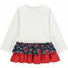 Girls White & Navy Legging Set, 1, hi-res