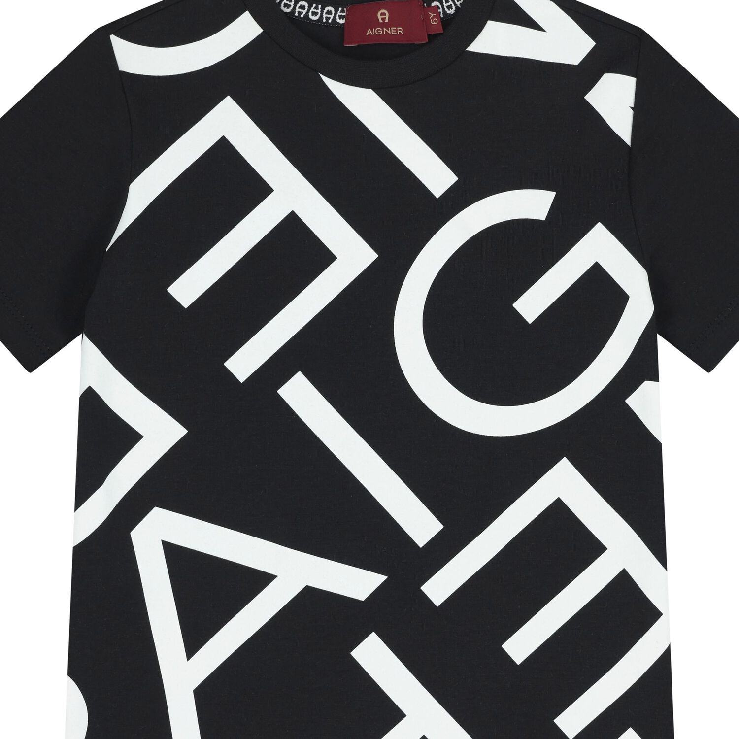 Boys Black & White Logo T-Shirt, 1, hi-res