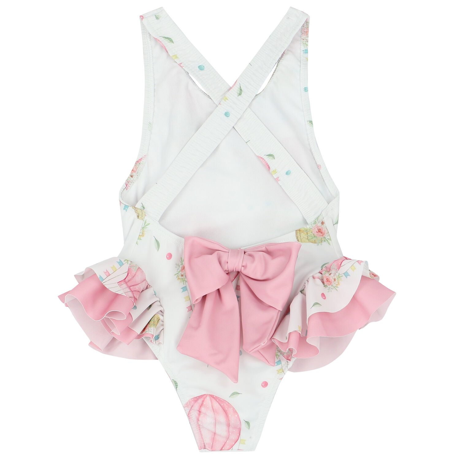 مايوه بنات باللون الأبيض والوردي, 2, hi-res